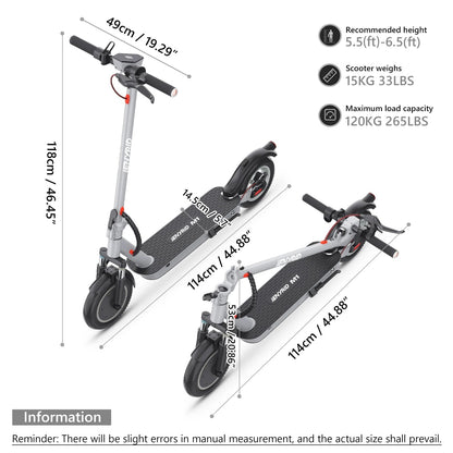 IENYRID Hot Sale 2 Wheels Unisex Scooter 36V 500w 12.5Ah Lithium Battery IENYRID M1 Electric Scooter - Shengyao Chuangqi (HK) International Limited