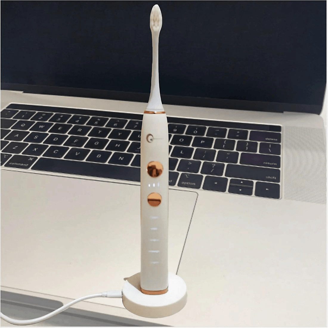 Inductive charging, 5 brush heads, 5 gear modes, soft bristles, smart magnetic levitation sonic electric toothbrush. Suitable for adult men and women electric toothbrushes, - Shengyao Chuangqi (HK) International Limited