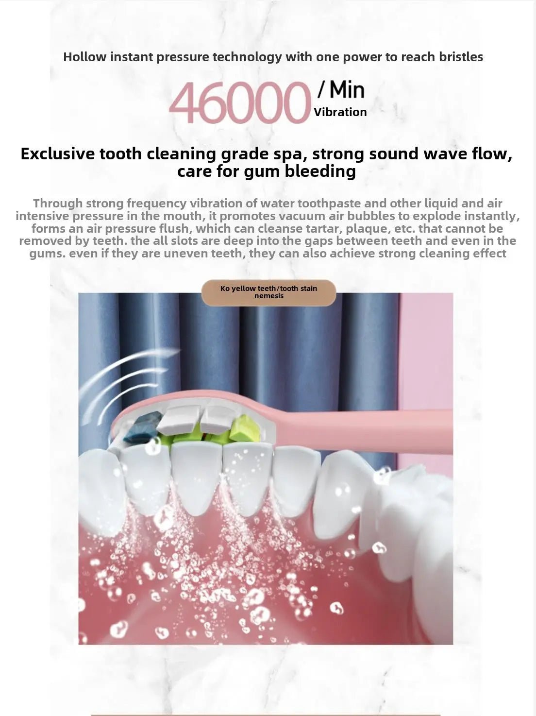 Inductive charging, 5 brush heads, 5 gear modes, soft bristles, smart magnetic levitation sonic electric toothbrush. Suitable for adult men and women electric toothbrushes, - Shengyao Chuangqi (HK) International Limited