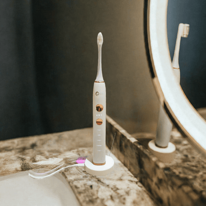 Inductive charging, 5 brush heads, 5 gear modes, soft bristles, smart magnetic levitation sonic electric toothbrush. Suitable for adult men and women electric toothbrushes, - Shengyao Chuangqi (HK) International Limited