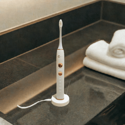 Inductive charging, 5 brush heads, 5 gear modes, soft bristles, smart magnetic levitation sonic electric toothbrush. Suitable for adult men and women electric toothbrushes, - Shengyao Chuangqi (HK) International Limited