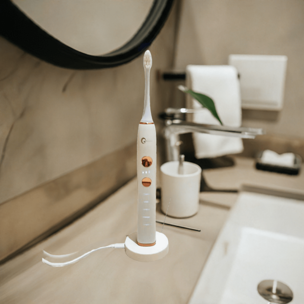 Inductive charging, 5 brush heads, 5 gear modes, soft bristles, smart magnetic levitation sonic electric toothbrush. Suitable for adult men and women electric toothbrushes, - Shengyao Chuangqi (HK) International Limited