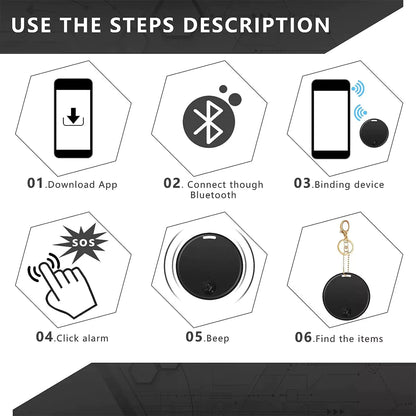 Bluetooth 5.3 Mini GPS Tracker - Real-Time Location Tracking for Kids, Pets, Keys &amp; Lost Items”