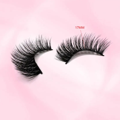 Luxury 3D Faux Mink Lash Set - 10 Pairs Ultra-Fluffy Curled Lashes for Natural Volume