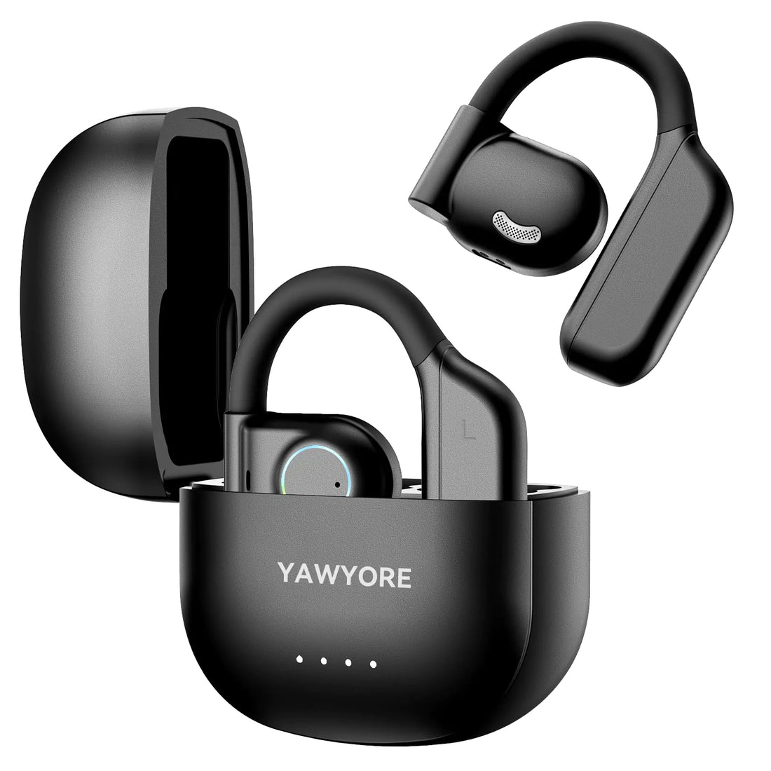 “IPX7 Waterproof Wireless Bluetooth 5.3 Earbuds - 60H Playtime, Sport Ear Hooks, HD Microphone &amp; Active Noise Cancellation”