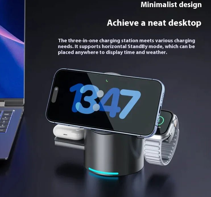 Magnetic 3 - in - 1 Wireless Charger - Shengyao Chuangqi (HK) International Limited