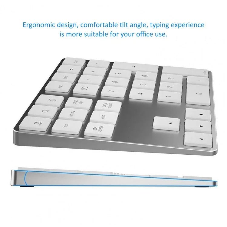 Mini 34Keys Number Keyboard Laptop Rechargeable BT3.0 Keyboard Calculator Wireless Numeric Keypad Keyboard - Shengyao Chuangqi (HK) International Limited