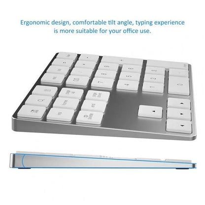 Mini 34Keys Number Keyboard Laptop Rechargeable BT3.0 Keyboard Calculator Wireless Numeric Keypad Keyboard - Shengyao Chuangqi (HK) International Limited