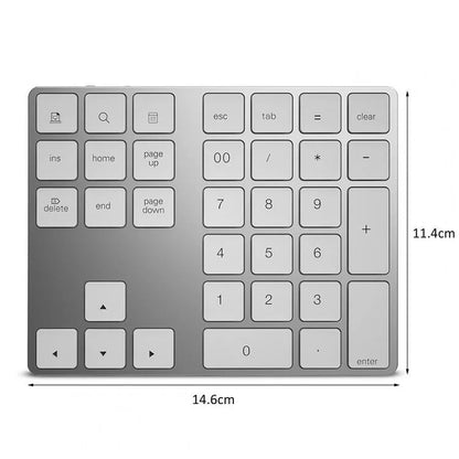 Mini 34Keys Number Keyboard Laptop Rechargeable BT3.0 Keyboard Calculator Wireless Numeric Keypad Keyboard - Shengyao Chuangqi (HK) International Limited