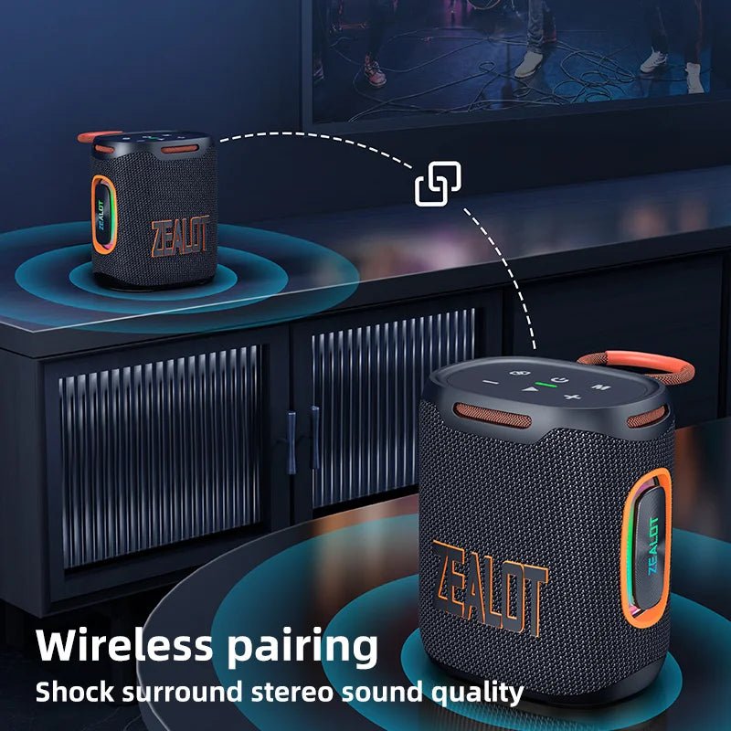 New Model Portable Blue Tooth Speaker Zealot S122 25w 6000mAh Battery Speaker in US Warehouse - Shengyao Chuangqi (HK) International Limited