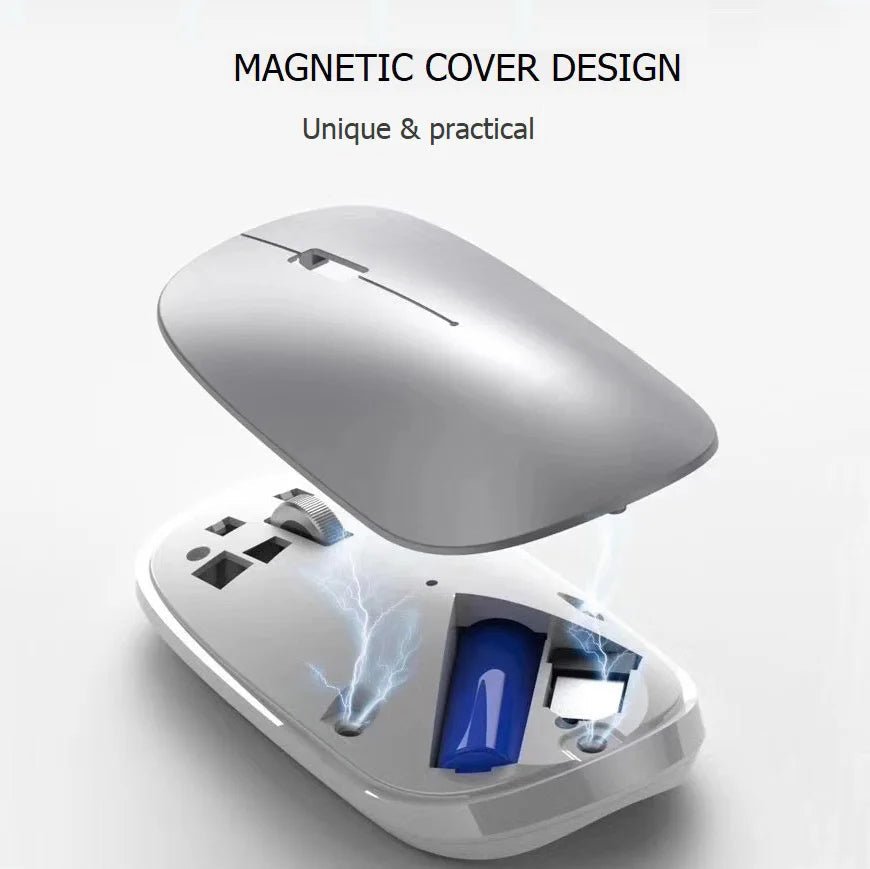New Ultra Slim Wireless Charging Mute Mouse 2.4G 1600dpi Dual - Mode Mouse for Mac ipad IOS - Shengyao Chuangqi (HK) International Limited