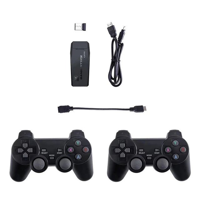 Newest Retro Video Game Console with 10000 Built - in Games and Wireless Controller Stickers US/EU Plug Type - Shengyao Chuangqi (HK) International Limited