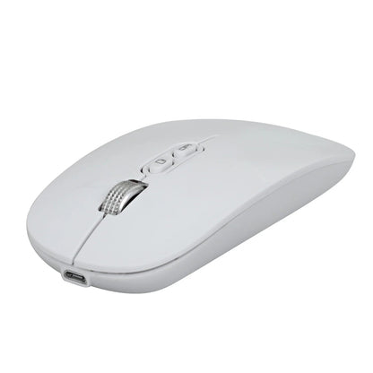 OEM Custom Computer Laptop High Quality White Cute Silent Slim Charging BT 2.4Ghz Wireless Mouse - Shengyao Chuangqi (HK) International Limited