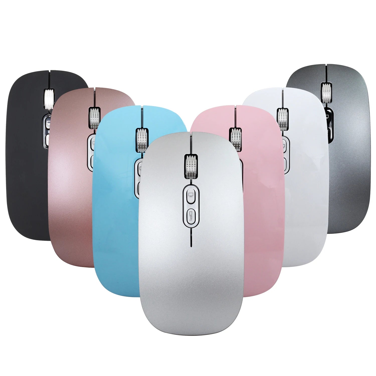 OEM Custom Computer Laptop High Quality White Cute Silent Slim Charging BT 2.4Ghz Wireless Mouse - Shengyao Chuangqi (HK) International Limited