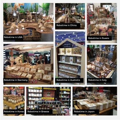 Robotime Rokr US Warehouse DIY Craft Mechanical Gear Toy LGA01 Marble Night City 3D Wooden Puzzle for Drop Shipping - Shengyao Chuangqi (HK) International Limited
