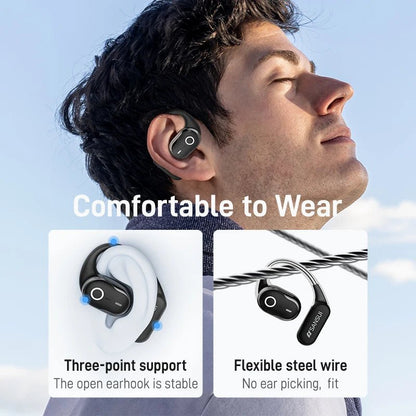 Sansui W26 OWS ENC Noise Cancelling bluetooth Open Ear Hook Bicycles Motorcycles Online Courses Office Wireless Earphone Headset - Shengyao Chuangqi (HK) International Limited