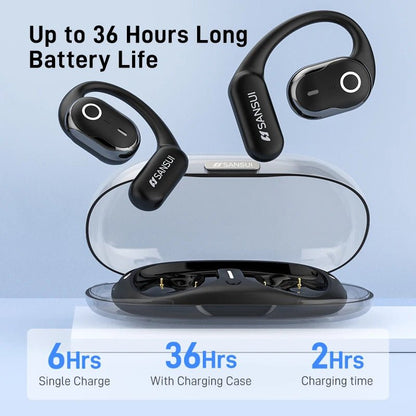 Sansui W26 OWS ENC Noise Cancelling bluetooth Open Ear Hook Bicycles Motorcycles Online Courses Office Wireless Earphone Headset - Shengyao Chuangqi (HK) International Limited