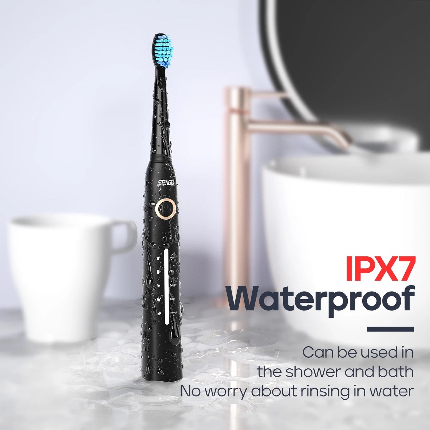 SEAGO Manufacturer SG958 Teeth Whitening Oral Care 5 Cleaning Modes Rechargeable Power Sonic Electric Toothbrushes for Gifts - Shengyao Chuangqi (HK) International Limited