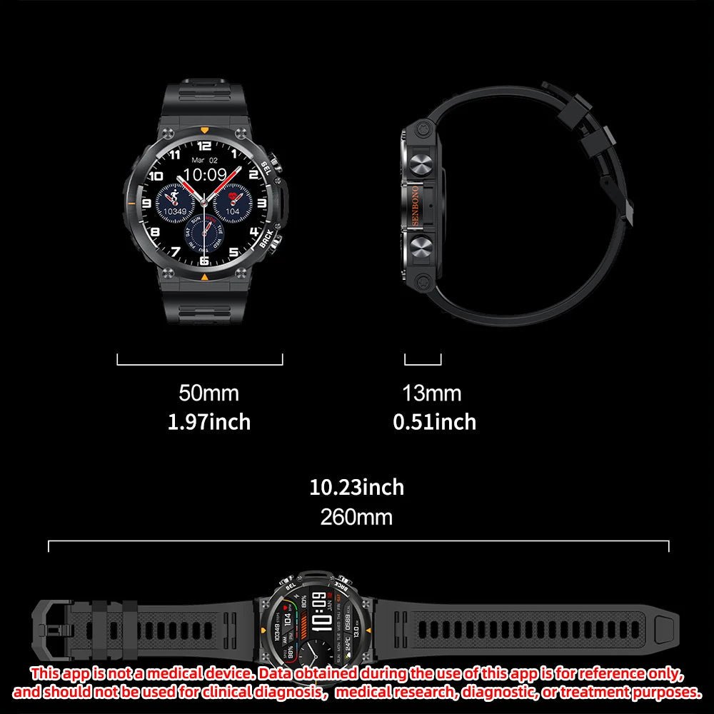 SENBONO 2024 MAX18 Men Smartwatch AMOLED1.43inch 466*466 HD Big Screen BT Calls Gesture Control AI Voice Sports Smart Watch Men - Shengyao Chuangqi (HK) International Limited