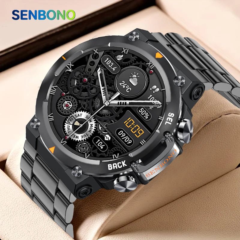 SENBONO 2024 MAX18 Men Smartwatch AMOLED1.43inch 466*466 HD Big Screen BT Calls Gesture Control AI Voice Sports Smart Watch Men - Shengyao Chuangqi (HK) International Limited