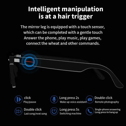 SENBONO E13 Smart Glasses Outdoor Smart Sport Hands - Free Call Music Headphone Anti - Blue Eyeglasses Wireless BT Voice Sunglasses - Shengyao Chuangqi (HK) International Limited