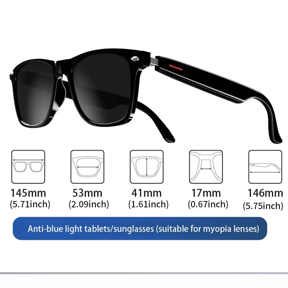SENBONO E13 Smart Glasses Outdoor Smart Sport Hands - Free Call Music Headphone Anti - Blue Eyeglasses Wireless BT Voice Sunglasses - Shengyao Chuangqi (HK) International Limited