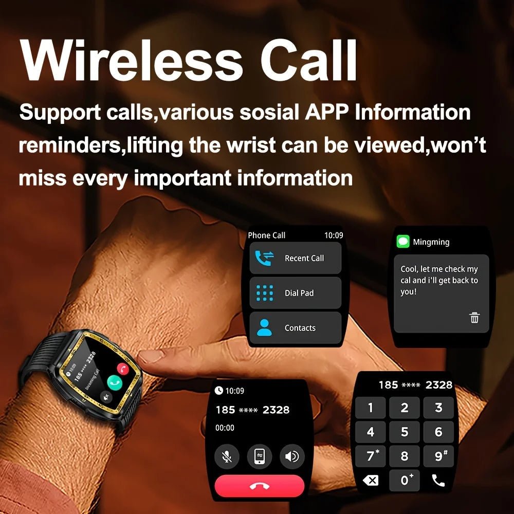 SENBONO KT83 Outdoor Sports Square Smart watch Answer Call Big Battery Fitness Tracker Waterproof Smartwatch Men for IOS Android - Shengyao Chuangqi (HK) International Limited