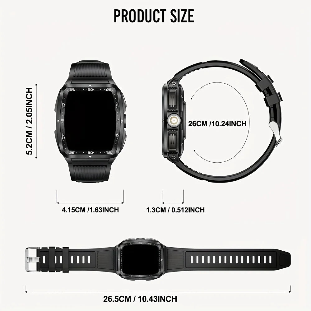 SENBONO KT83 Outdoor Sports Square Smart watch Answer Call Big Battery Fitness Tracker Waterproof Smartwatch Men for IOS Android - Shengyao Chuangqi (HK) International Limited