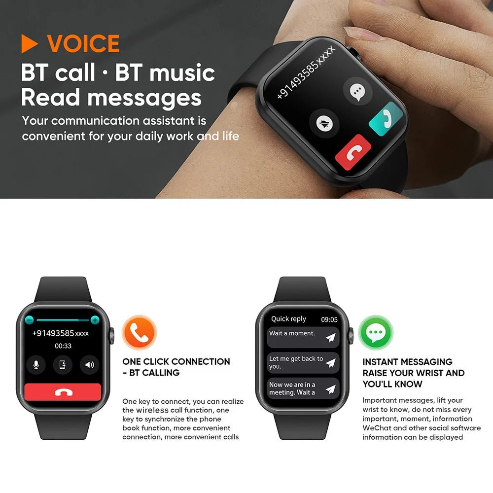 SENBONO Life3 Smart Watch Men square HD Screen Blue Tooth Call Heart Rate Water Proof Sport Smartwatch Women for IOS Android - Shengyao Chuangqi (HK) International Limited