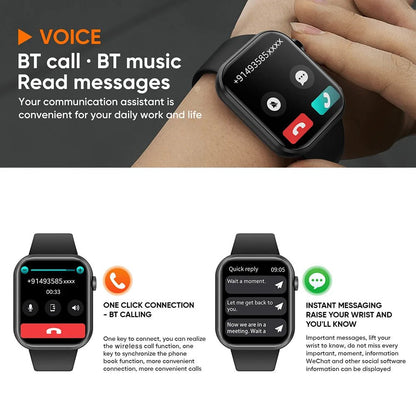 SENBONO Life3 Smart Watch Men square HD Screen Blue Tooth Call Heart Rate Water Proof Sport Smartwatch Women for IOS Android - Shengyao Chuangqi (HK) International Limited