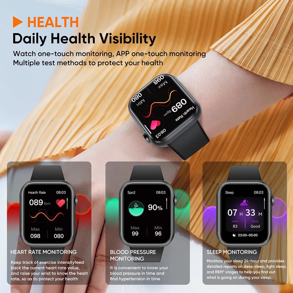 SENBONO Life3 Smart Watch Men square HD Screen Blue Tooth Call Heart Rate Water Proof Sport Smartwatch Women for IOS Android - Shengyao Chuangqi (HK) International Limited