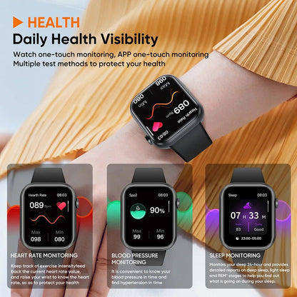 SENBONO Life3 Smart Watch Men square HD Screen Blue Tooth Call Heart Rate Water Proof Sport Smartwatch Women for IOS Android - Shengyao Chuangqi (HK) International Limited