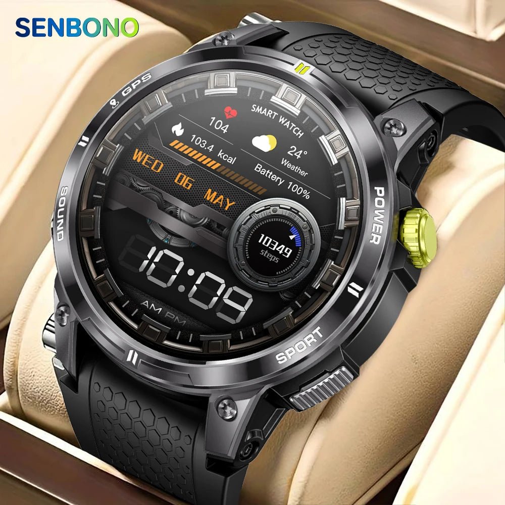 SENBONO NX18PRO AMOLED HD Large Screen GPS Outdoor Sports Smart Watch Answer Call Compass Multiple Sport Modes Smart Watch GPS - Shengyao Chuangqi (HK) International Limited