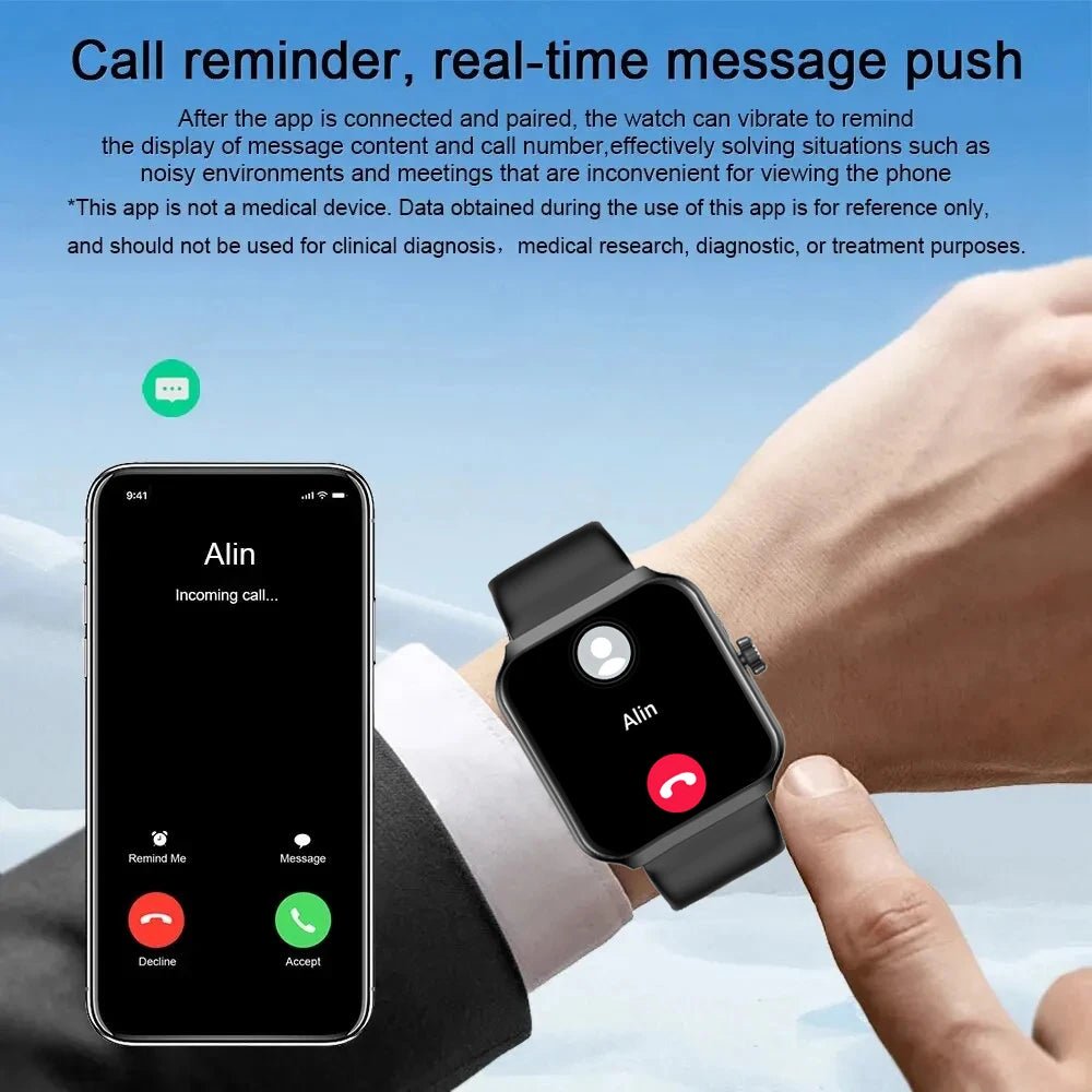 SENBONO NX25 New SmartWatch Women Men square Screen Sports Waterproof Answer Call Heart Rate Tracker Clock Men Women Smart Watch - Shengyao Chuangqi (HK) International Limited