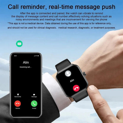 SENBONO NX25 New SmartWatch Women Men square Screen Sports Waterproof Answer Call Heart Rate Tracker Clock Men Women Smart Watch - Shengyao Chuangqi (HK) International Limited