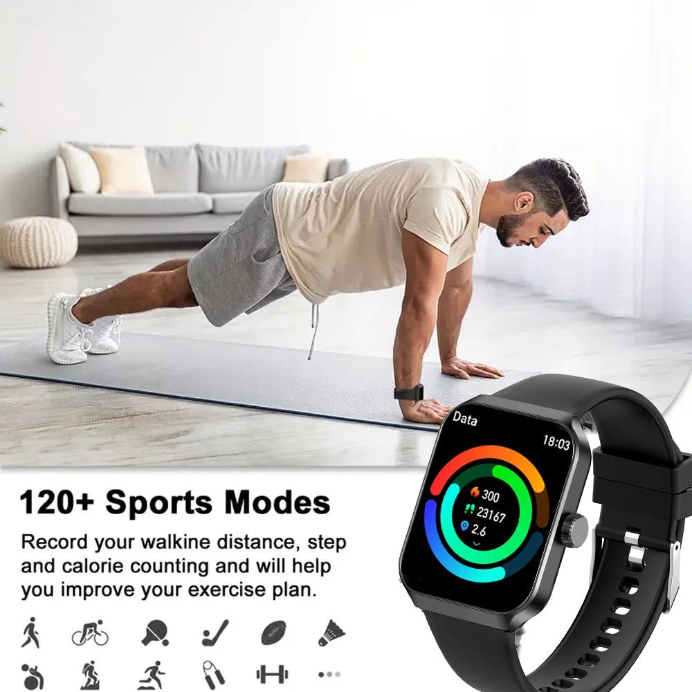 SENBONO NX25 New SmartWatch Women Men square Screen Sports Waterproof Answer Call Heart Rate Tracker Clock Men Women Smart Watch - Shengyao Chuangqi (HK) International Limited