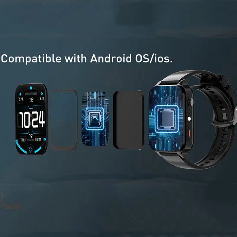 Smart Bluetooth Call Watch 64GB Wifi GPS Positioning Dual Camera Waterproof Sports Men&