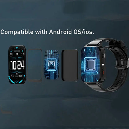 Smart Bluetooth Call Watch 64GB Wifi GPS Positioning Dual Camera Waterproof Sports Men&