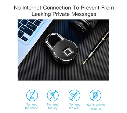 Smart Keyless Digital Lock with Fingerprint Reader BLE &amp; APP Control Waterproof Anti - Theft Security Keyless Biometric Padlock - Shengyao Chuangqi (HK) International Limited