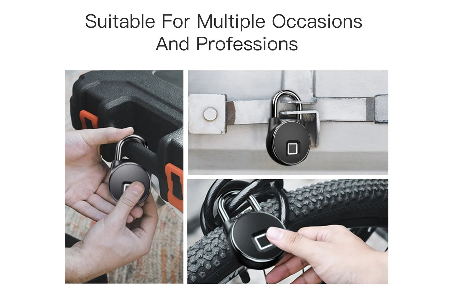 Smart Keyless Digital Lock with Fingerprint Reader BLE &amp; APP Control Waterproof Anti - Theft Security Keyless Biometric Padlock - Shengyao Chuangqi (HK) International Limited