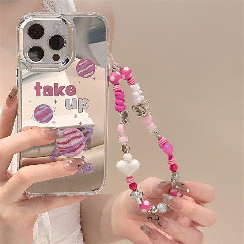 Specially designed for iPhone mobile phone case protective case iphone16Promax bracelet iphone15 three - in - one mirror iphone14Pro design wholesale - Shengyao Chuangqi (HK) International Limited