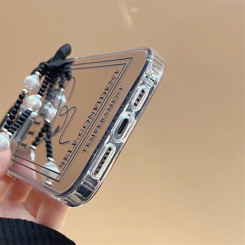 Stylish high - end Apple 16Promax niche mobile phone case iphone15 mobile phone chain 12 three - in - one mirror case iphone14Pro mobile phone case wholesale - Shengyao Chuangqi (HK) International Limited