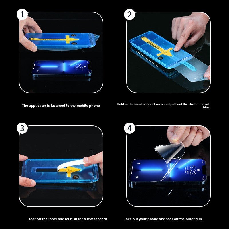 Suitable for iPhone16ProMAX second film dust removal box iPhone15 electroplating film Apple iPhone14 tempered film automatic film, anti - scratch, no bubbles, super durable - Shengyao Chuangqi (HK) International Limited