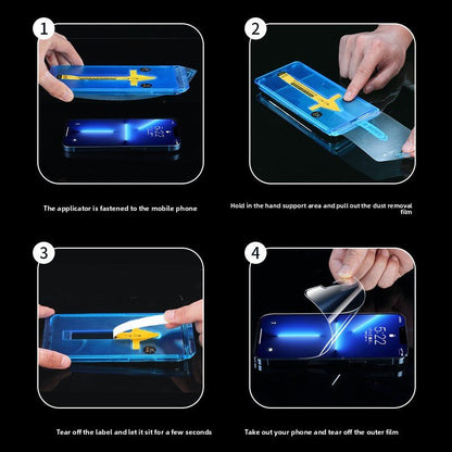 Suitable for iPhone16ProMAX second film dust removal box iPhone15 electroplating film Apple iPhone14 tempered film automatic film, anti - scratch, no bubbles, super durable - Shengyao Chuangqi (HK) International Limited