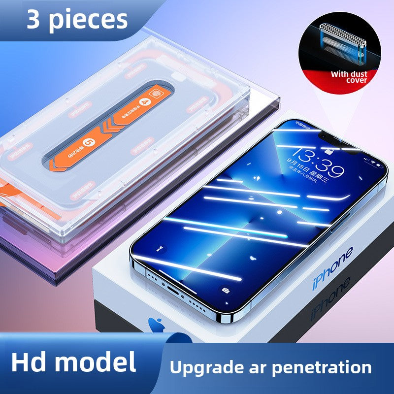 Apple iPhone 16 second film sticking artifact anti-peep mobile phone film 15Promax tempered film dust-free warehouse, ultra-high definition, 9H hardness, anti-scratch, no bubbles, super durable