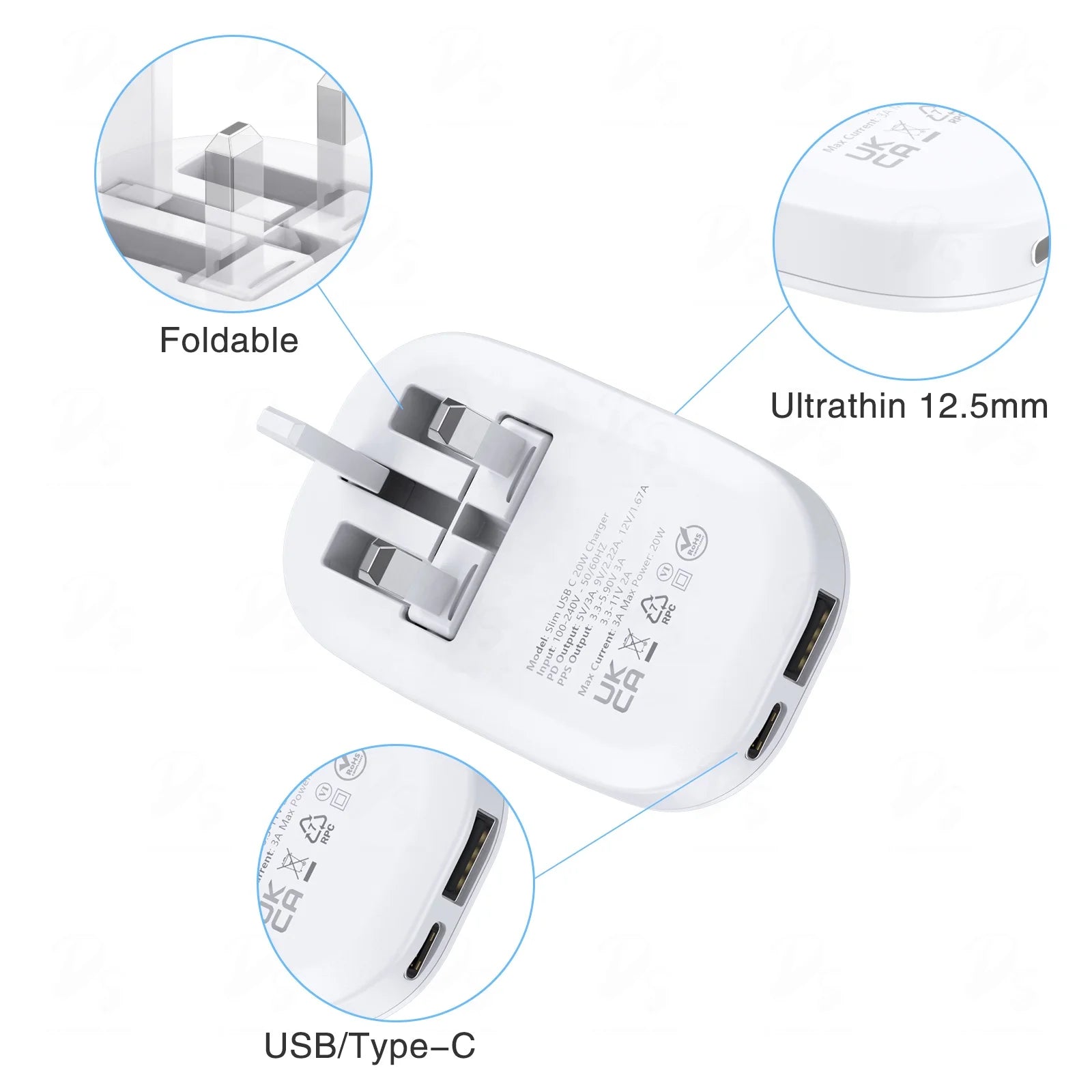 UK Gan 30w Mobile Phone Charger Qc3.0pd3.0 Fast Charging Wholesale Portable Charger for IPhone16Promax High - quality Custom logo - Shengyao Chuangqi (HK) International Limited