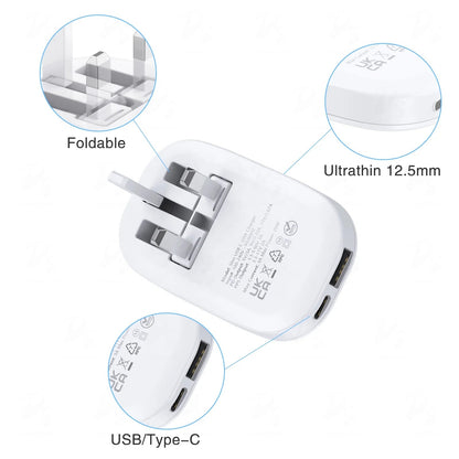 UK Gan 30w Mobile Phone Charger Qc3.0pd3.0 Fast Charging Wholesale Portable Charger for IPhone16Promax High - quality Custom logo - Shengyao Chuangqi (HK) International Limited
