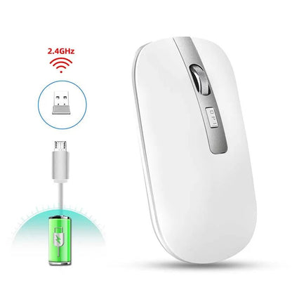 Ultra - thin Ergonomic Optical Wireless Charging Mouse 1600DPI 2.4G Wireless Silent Office Mouse - Shengyao Chuangqi (HK) International Limited