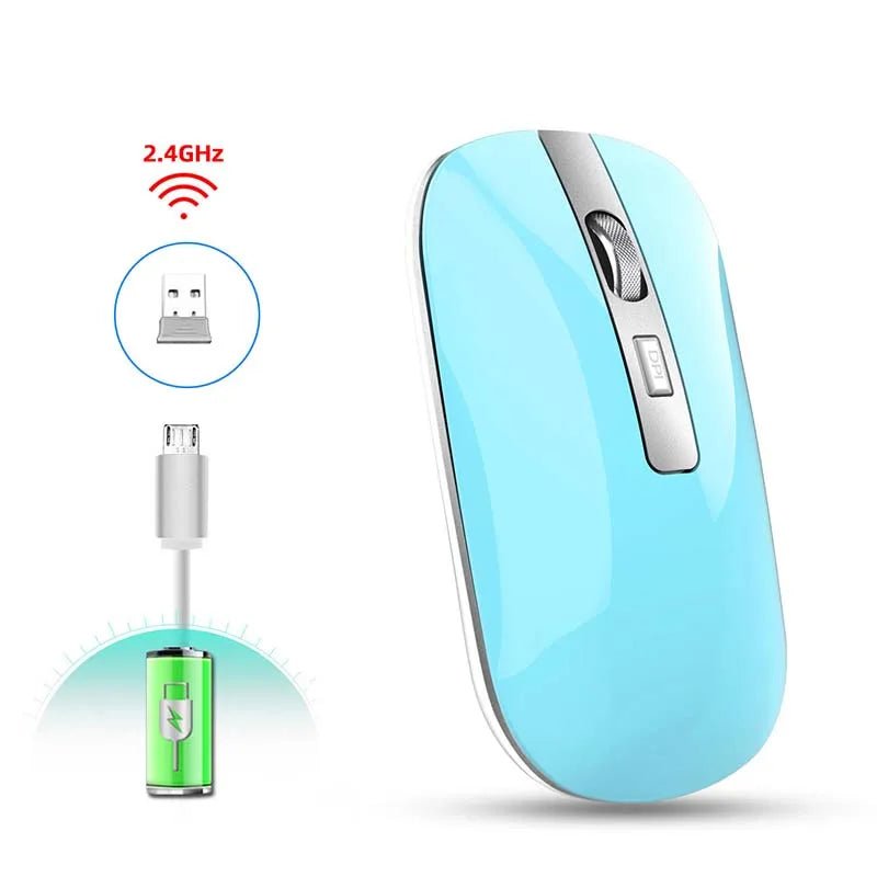 Ultra - thin Ergonomic Optical Wireless Charging Mouse 1600DPI 2.4G Wireless Silent Office Mouse - Shengyao Chuangqi (HK) International Limited