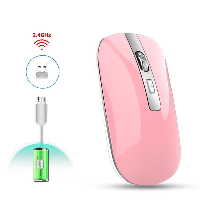 Ultra - thin Ergonomic Optical Wireless Charging Mouse 1600DPI 2.4G Wireless Silent Office Mouse - Shengyao Chuangqi (HK) International Limited
